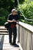 Derek on bridge in Ness Glen